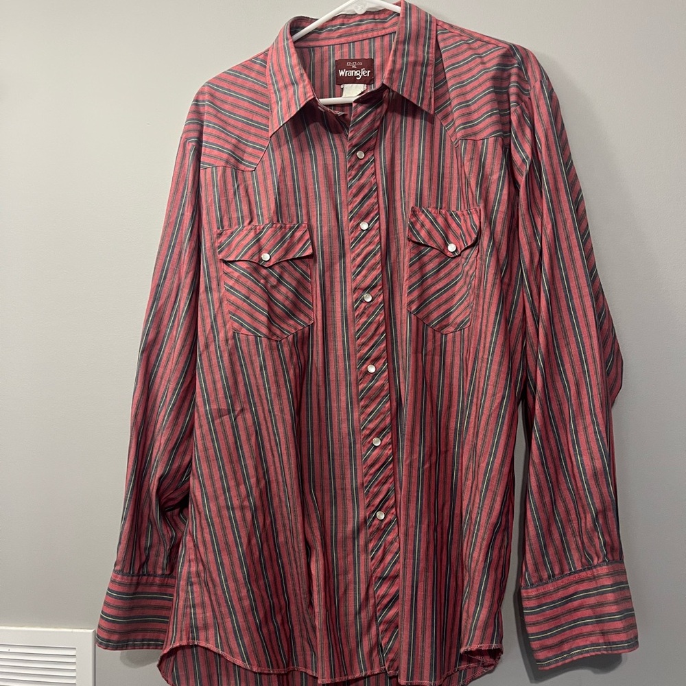 Wrangler‎ Men's Red Striped Shirt